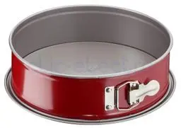 DELIBAKE moule à manqué acier carbone rouge 23 cm