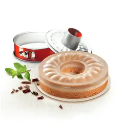 Moule à charnière 25 cm DELIBAKE acier rouge carbone