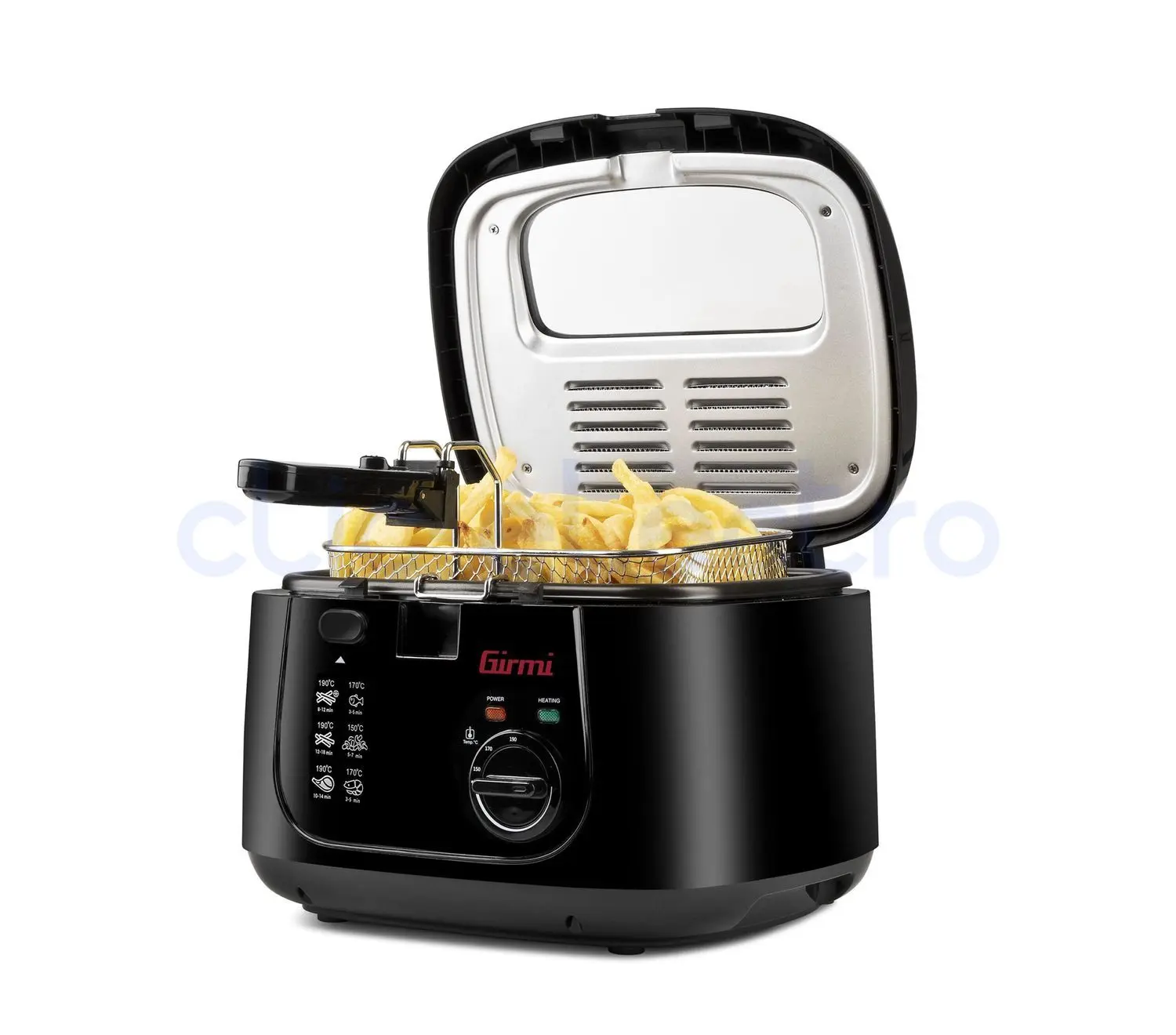 FRITEUSE 1800W 2,5 L CUVE ANTIADH2SIF PANIER INOXYDABLE LARGE HUBLOT – GIRMI