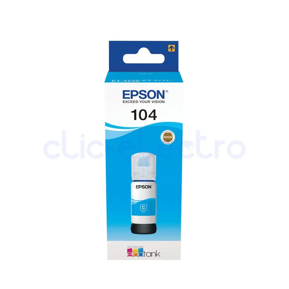 EPSON 104 EcoTank Bouteille d'encre cyan 65 ml – EPSON