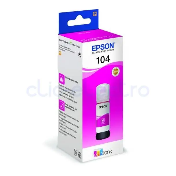 EPSON EcoTank 104 Magenta Bouteille d’encre – EPSON