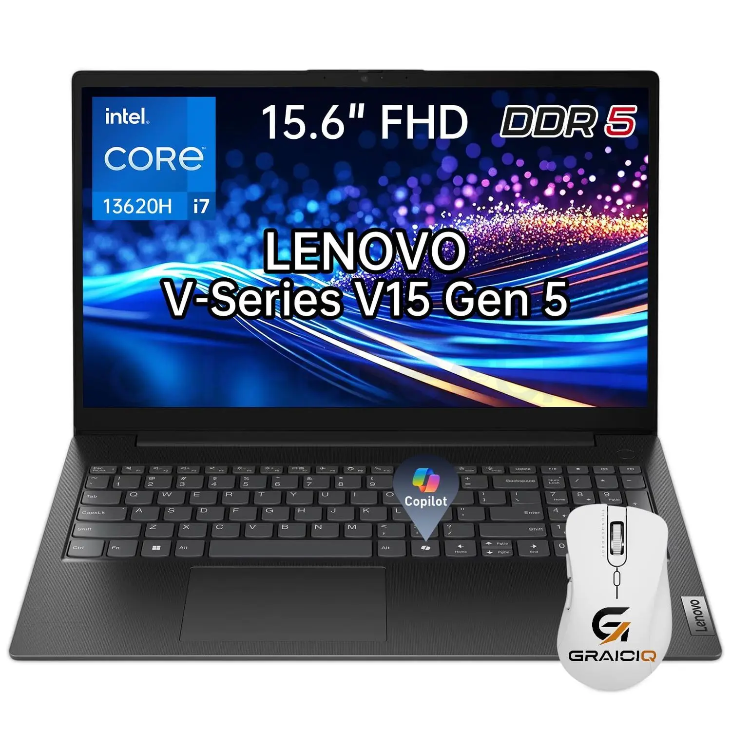 LENOVO V15 15.6"FHD i7-13620H 16Go/512Go Wifi6+BT W11P 1y – LENOVO