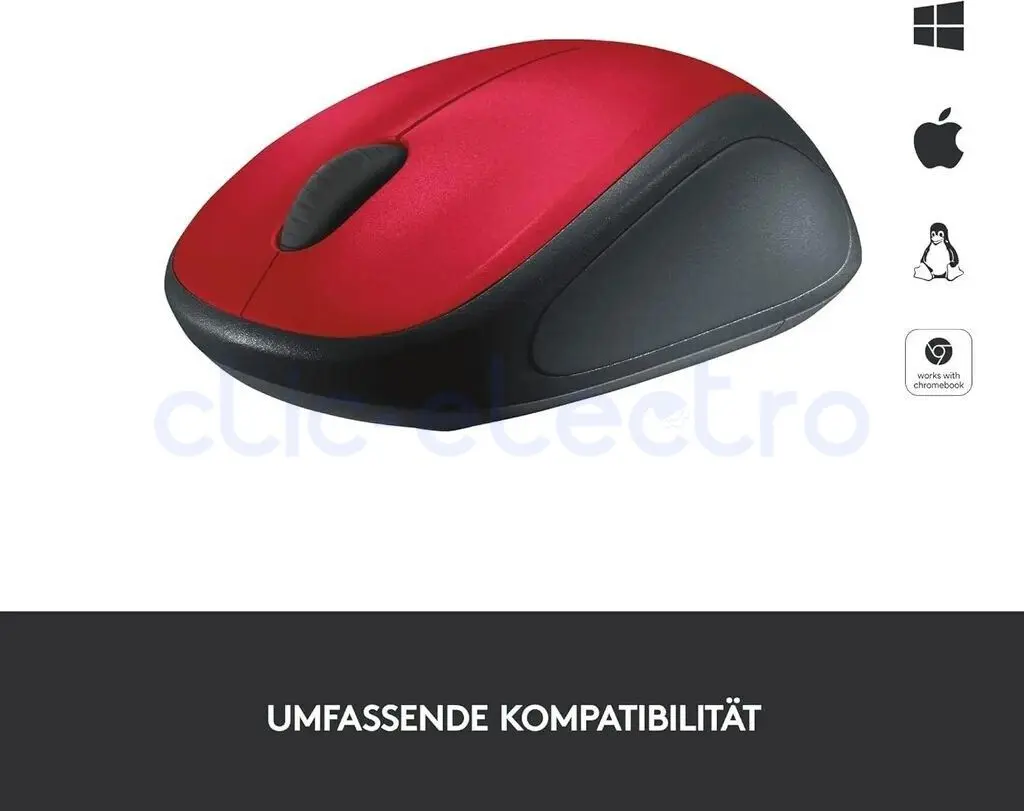 LOGITECH Souris sans fil M235 Rouge – LOGITECH