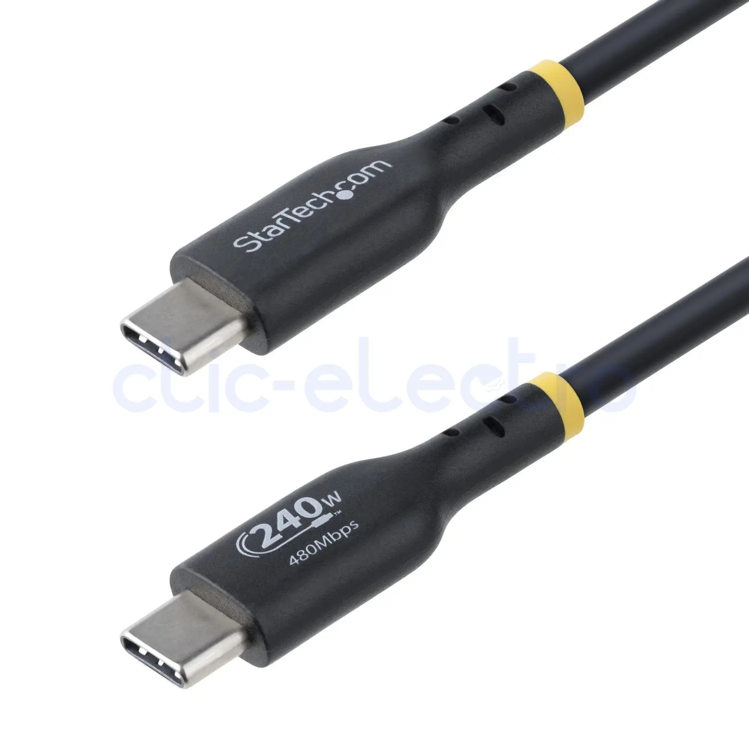 Câble USB-C vers USB-C 1m coudé Premium magnétique en silicone, 240W – MICROCONNECT
