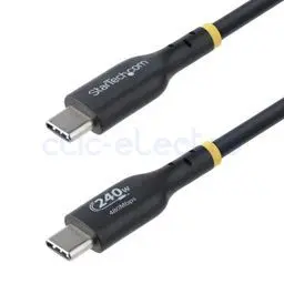 Câble USB-C vers USB-C 1m coudé Premium magnétique en silicone, 240W
