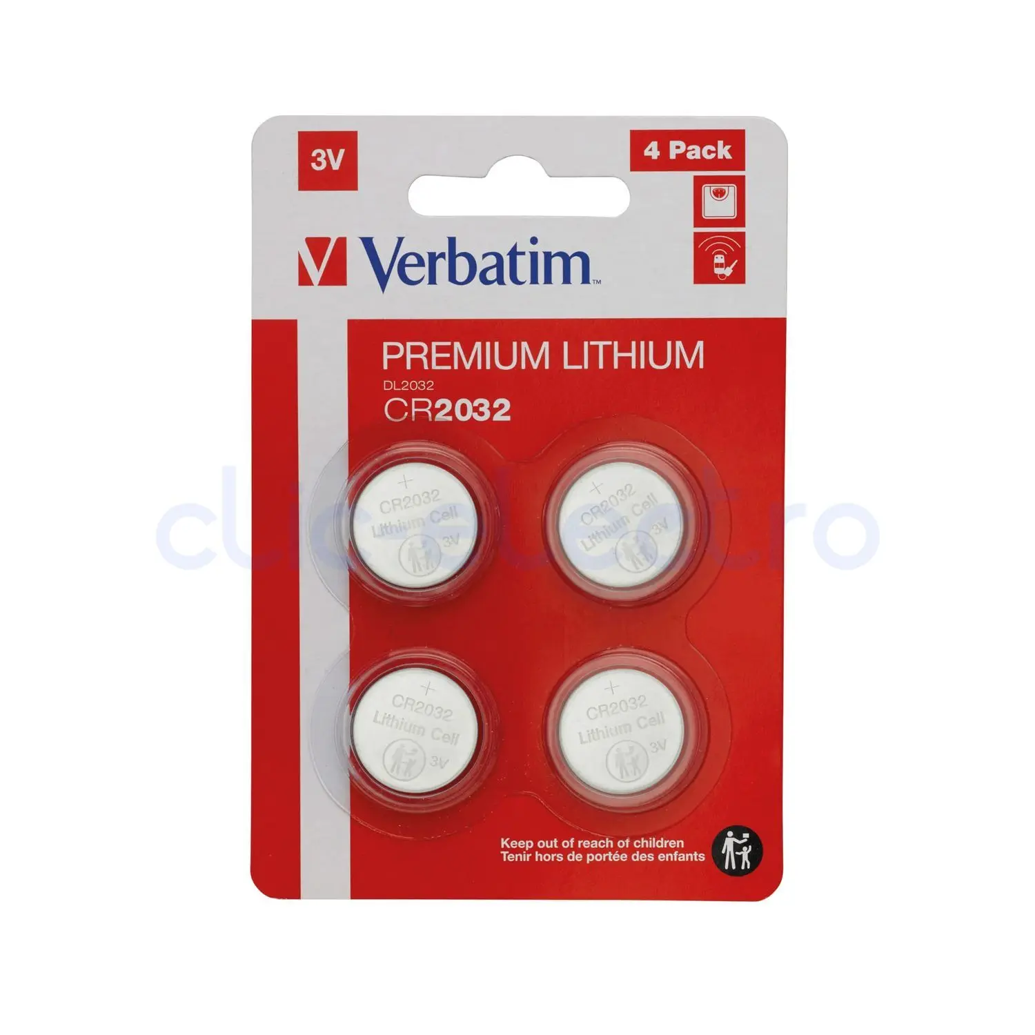 Verbatim Batterie CR2032 Li - Pack de 4 – VERBATIM