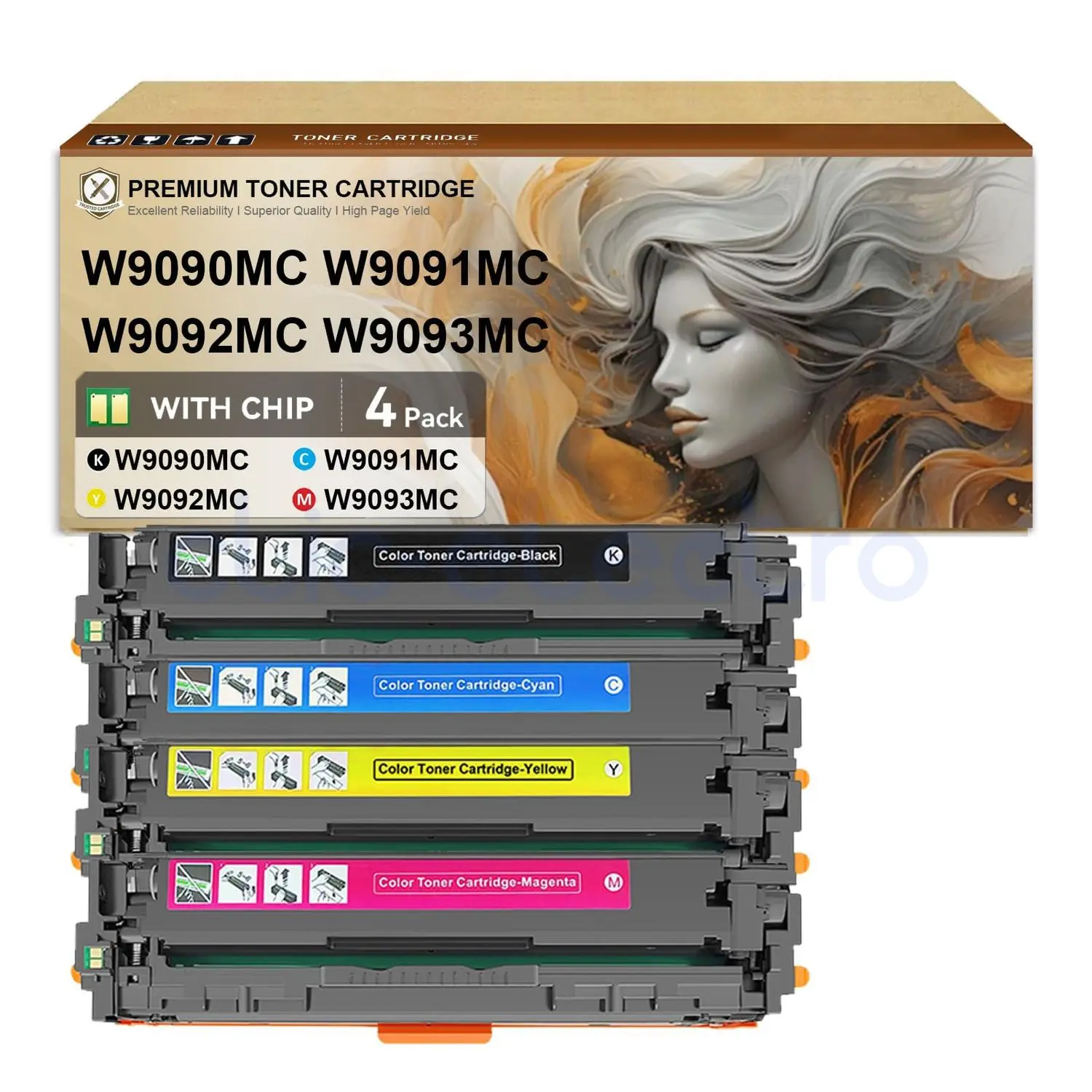 HP W9093MC Toner Magenta - 6900 pages - E450** - E475** – HP