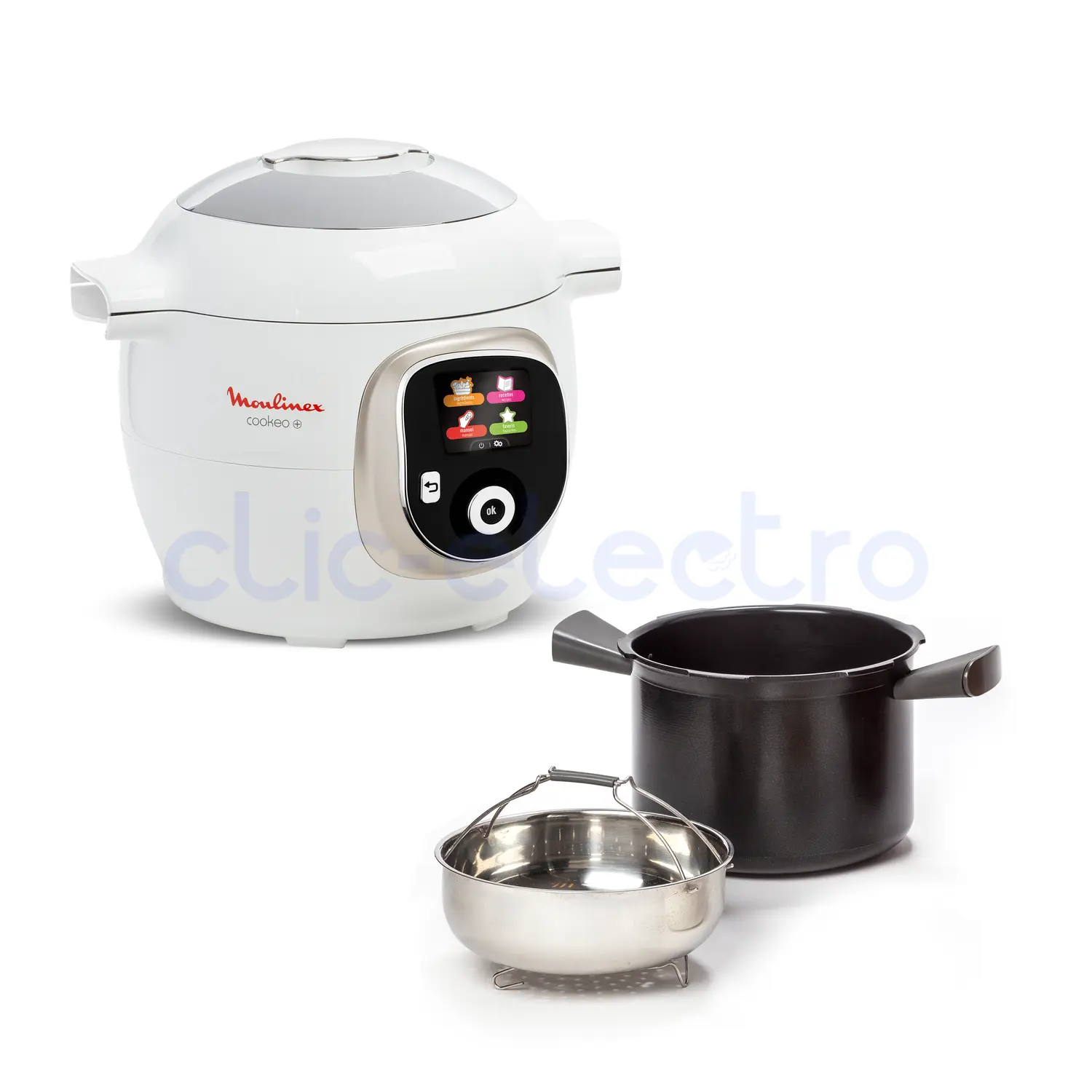 Multicuiseur Cookeo+ 180 recettes Blanc – MOULINEX